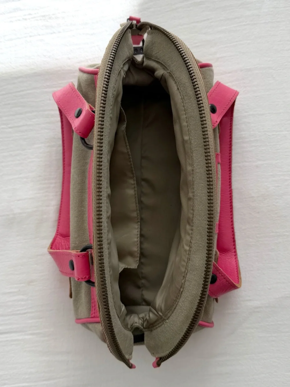 Y2K Small Tan & Pink Diesel Bag